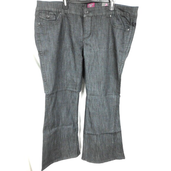 Torrid Flare Indigo Stretch Button Jeans Women's Plus Size 24 Dark Blue New - Picture 1 of 5